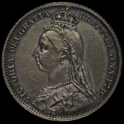 1887 Victoria Jubilee Head Silver Sixpence Obverse