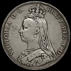 1889 Queen Victoria Jubilee Head Silver Crown Obverse