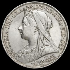 1893 Queen Victoria Veiled Head LVII Crown Obverse