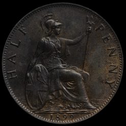 1899 Queen Victoria Veiled Head Halfpenny Reverse