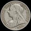 1899 Queen Victoria Veiled Head Silver Half Crown Obverse