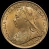 1900 Queen Victoria Veiled Head Penny Obverse