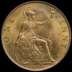 1900 Queen Victoria Veiled Head Penny reverse