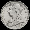 1901 Queen Victoria Veiled Head Silver Half Crown Obverse