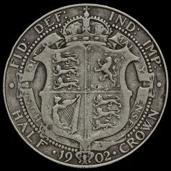 1902 Edward VII Silver Half Crown Reverse