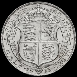 1915 George V Silver Half Crown Reverse