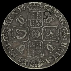 1662 Charles II Early Milled Silver Crown Reverse