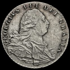 1792 George III Early Milled Silver Maundy Threepence Obverse