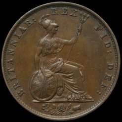1837 William IV Milled Copper Halfpenny Reverse