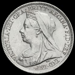 1900 Queen Victoria Veiled Head Silver Sixpence Obverse