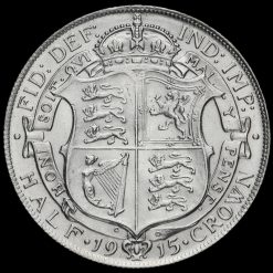 1915 George V Silver Half Crown Reverse