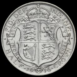 1916 George V Silver Half Crown Reverse