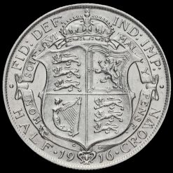 1916 George V Silver Half Crown Reverse