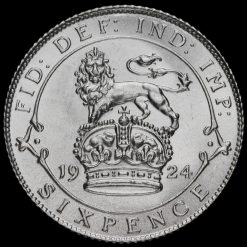 1924 George V Silver Sixpence Reverse