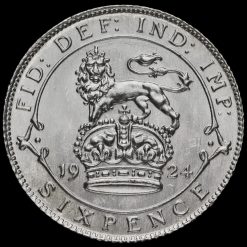 1924 George V Silver Sixpence Reverse
