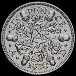 1930 George V Silver Sixpence Reverse