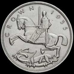 1935 King George V Rocking Horse Silver Jubilee Crown Reverse