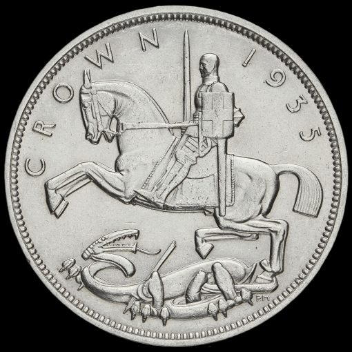 1935 King George V Rocking Horse Silver Jubilee Crown Reverse