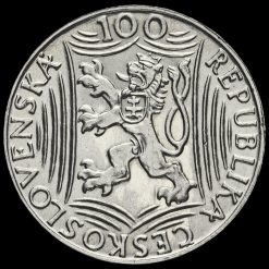 Czechoslovakia 1949 Silver 100 Korun Obverse