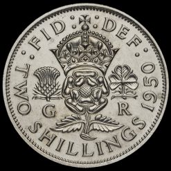 1950 George VI Proof Florin Reverse