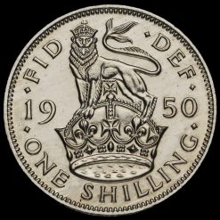 1950 George VI Proof English Shilling Reverse