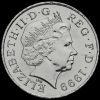 1999 Elizabeth II Millennium Commemorative Crown £5 Coin Obverse