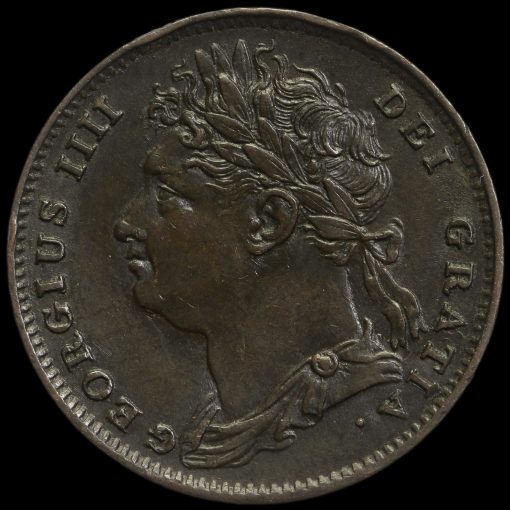1822 George IV Copper Farthing Obverse