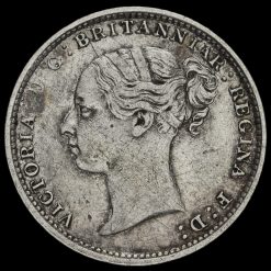 1883 Queen Victoria Young Head Silver Threepence Obverse