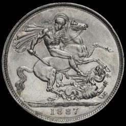 1887 Queen Victoria Jubilee Head Silver Crown Reverse