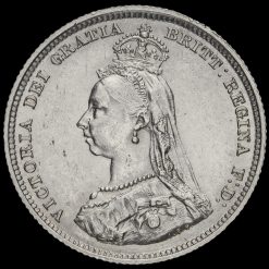 1887 Queen Victoria Jubilee Head Silver Shilling Obverse