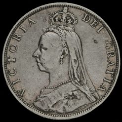 1890 Queen Victoria Jubilee Head Silver Florin Obverse