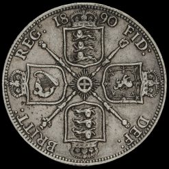 1890 Queen Victoria Jubilee Head Silver Florin Reverse