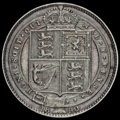 1890 Queen Victoria Jubilee Head Silver Shilling Reverse