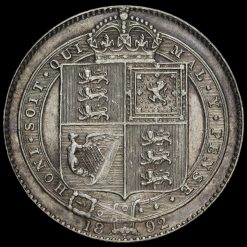 1892 Queen Victoria Jubilee Head Silver Shilling Reverse