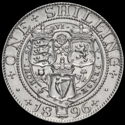 1896 Queen Victoria Veiled Head Silver Shilling Reverse
