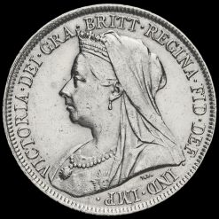 1897 Queen Victoria Veiled Head Silver Shilling Obverse