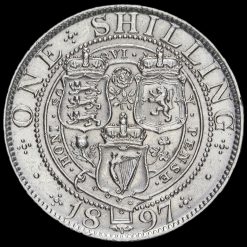 1897 Queen Victoria Veiled Head Silver Shilling Reverse