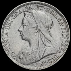 1899 Queen Victoria Veiled Head Silver Florin Obverse