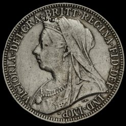 1901 Queen Victoria Veiled Head Silver Florin Obverse