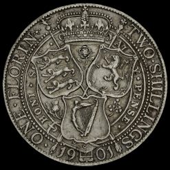 1901 Queen Victoria Veiled Head Silver Florin Reverse