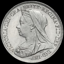 1901 Queen Victoria Veiled Head Silver Sixpence Obverse