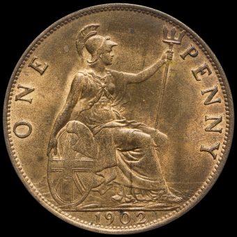 1902 Edward VII Low Tide Penny Reverse