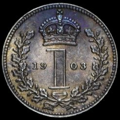 1903 Edward VII Silver Maundy Penny Reverse