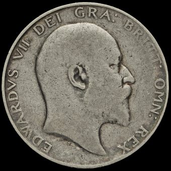 1904 Edward VII Silver Half Crown Obverse