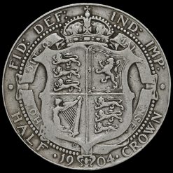 1904 Edward VII Silver Half Crown Reverse
