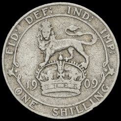 1909 Edward VII Silver Shilling Reverse
