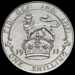 1911 George V Silver Shilling Reverse