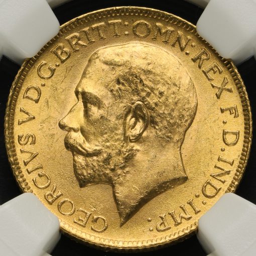 1914 George V Gold Full Sovereign MS 63 Obverse