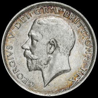 1915 George V Silver Half Crown Obverse