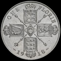 1918 George V Silver Florin Reverse